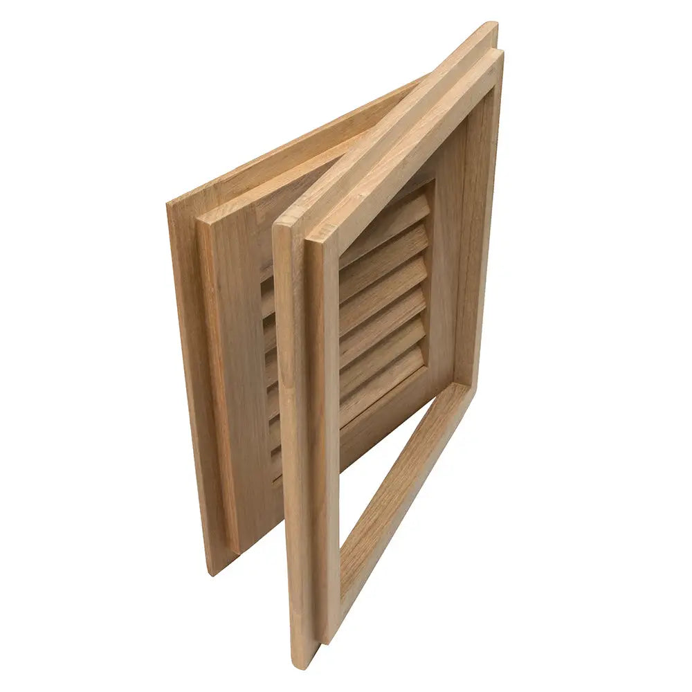 Whitecap Teak Louvered Door &amp; Frame - Right Hand - 12" x 12" [60720]
