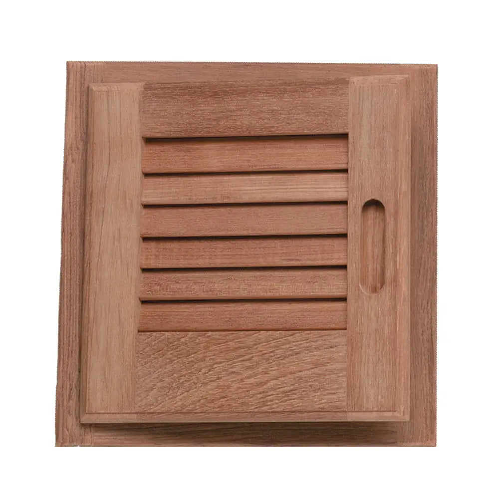 Whitecap Teak Louvered Door &amp; Frame - Left Hand - 12" x 12" [60721]