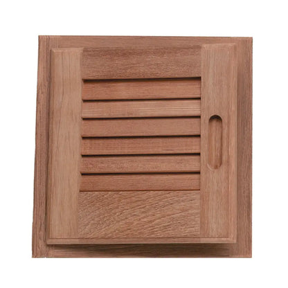 Whitecap Teak Louvered Door &amp; Frame - Left Hand - 12" x 12" [60721]