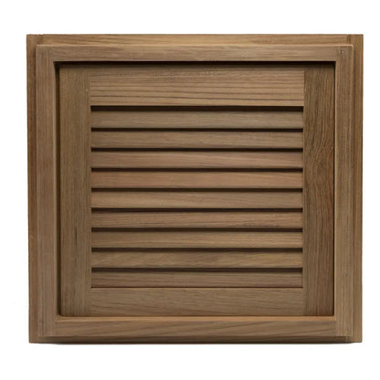 Whitecap Teak Louvered Door &amp; Frame - Right Hand - 15" x 15" [60722]