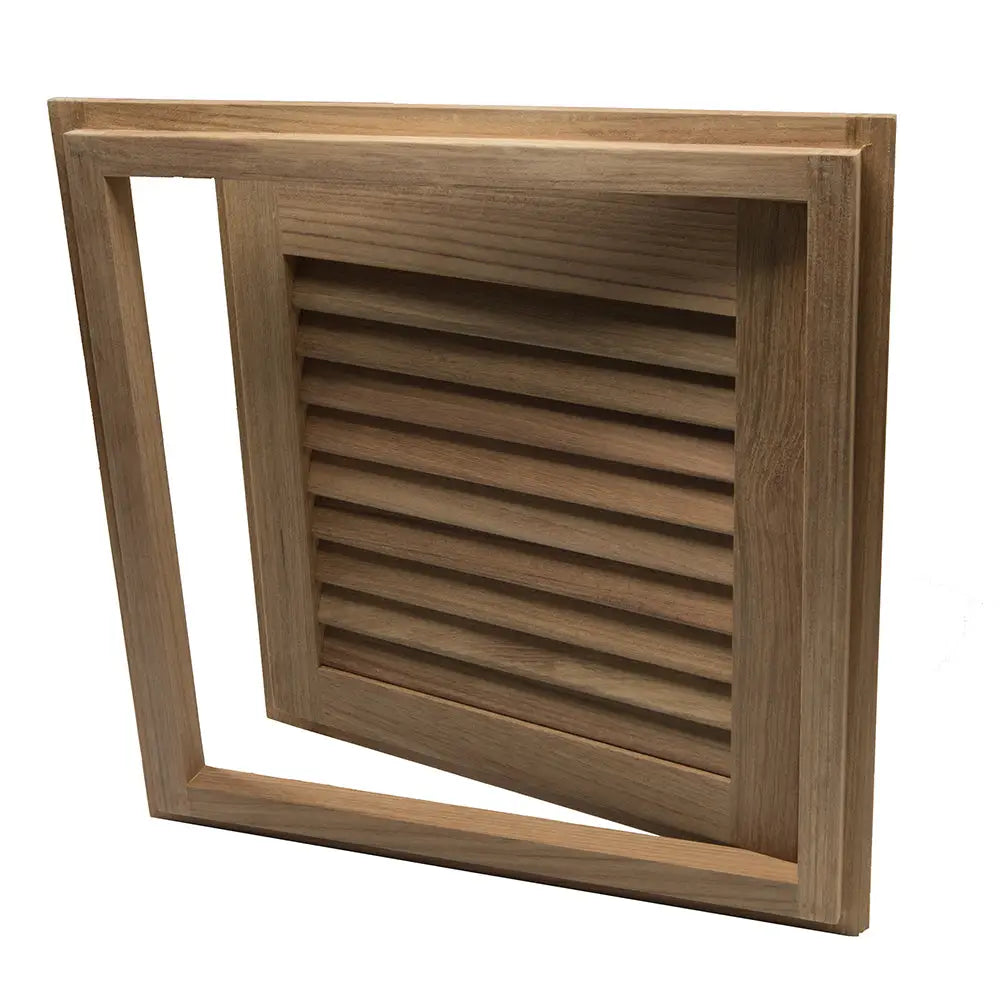 Whitecap Teak Louvered Door &amp; Frame - Right Hand - 15" x 15" [60722]