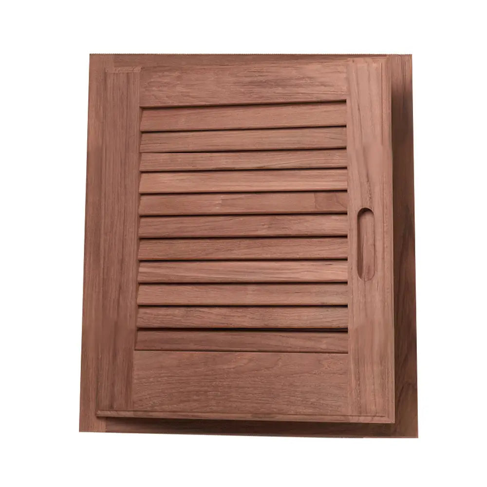 Whitecap Teak Louvered Door &amp; Frame - Left Hand - 15" x 15" [60723]
