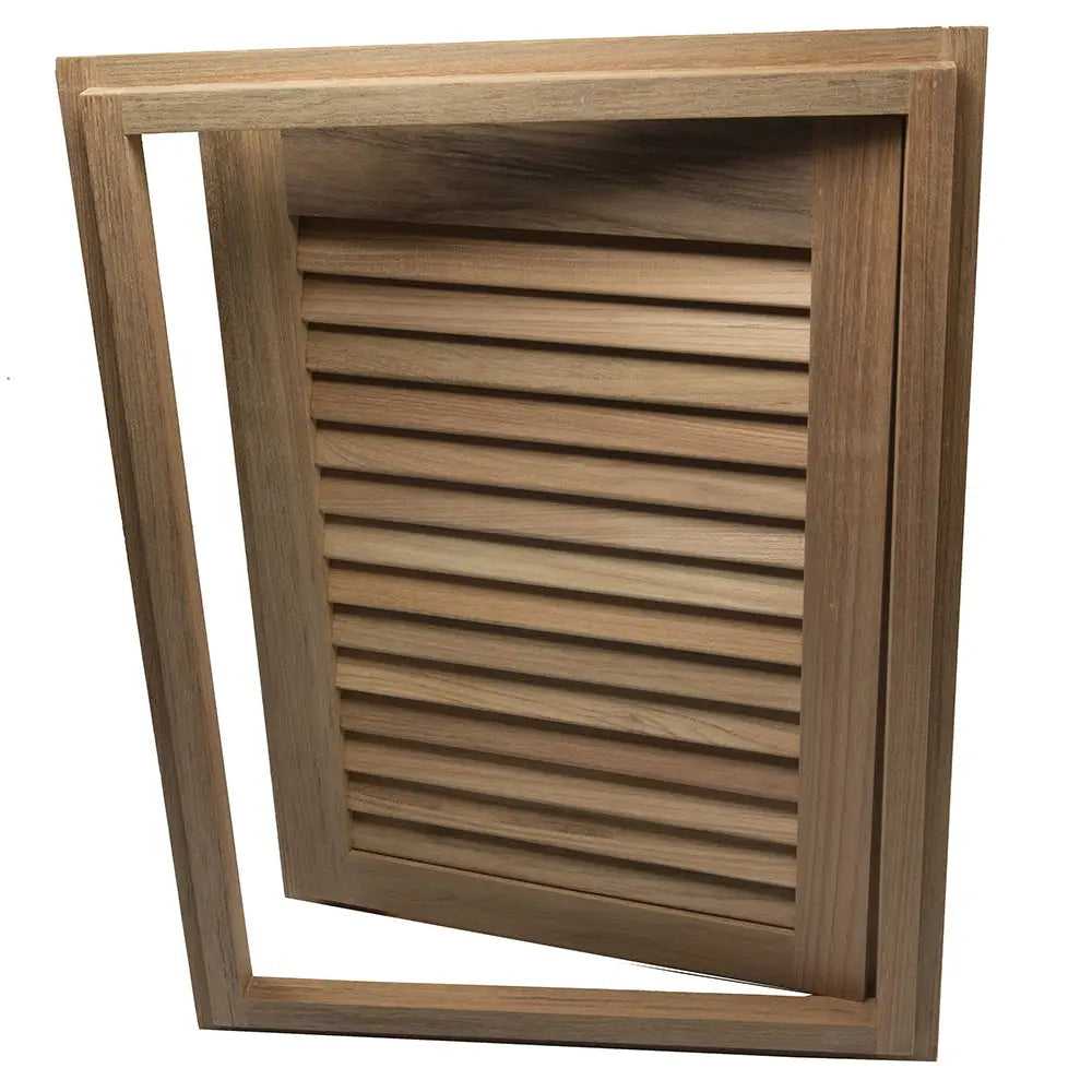 Whitecap Teak Louvered Door &amp; Frame - Right Hand - 15" x 20" [60724]