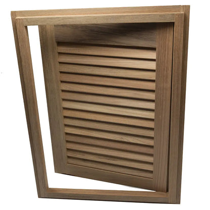 Whitecap Teak Louvered Door &amp; Frame - Right Hand - 15" x 20" [60724]