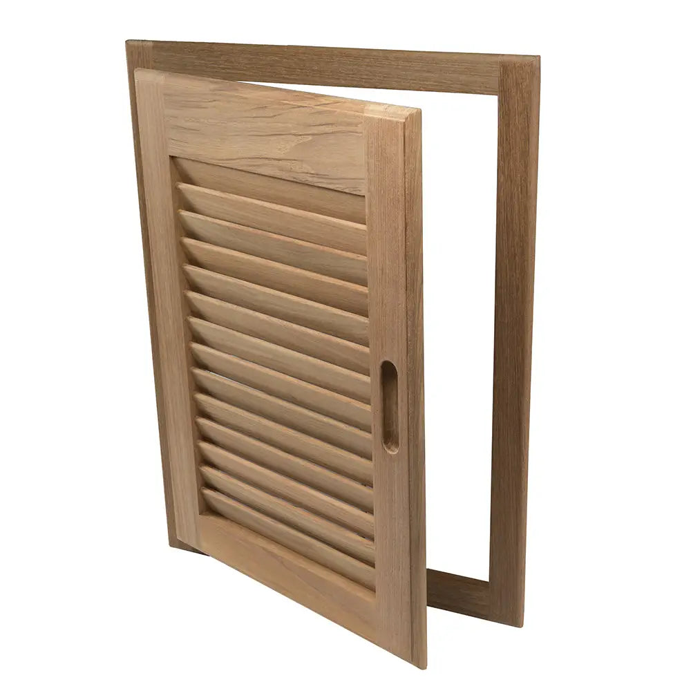 Whitecap Teak Louvered Door &amp; Frame - Right Hand - 15" x 20" [60724]