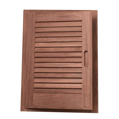 Whitecap Teak Louvered Door &amp; Frame - Left Hand - 15" x 20" [60725]