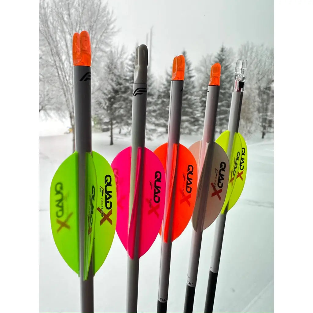 Flex Fletch Quad X Vanes Blaze Orange 50 Pack