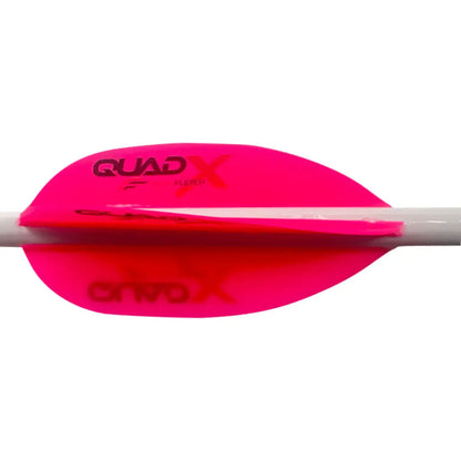 Flex Fletch Quad X Vanes Flo Red 50 Pack - Premium Archery Accessories