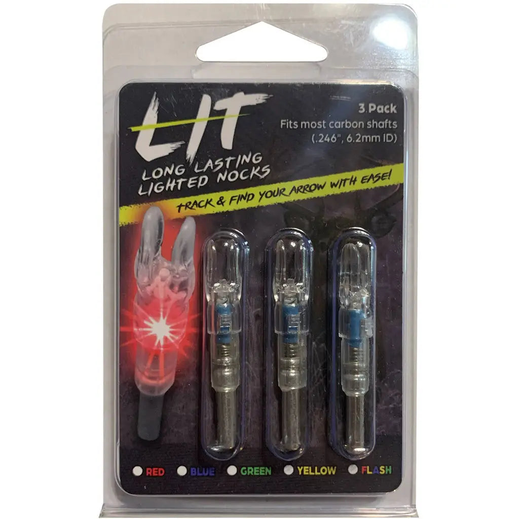 Flex Fletch LIT Lighted Nocks .166 Blue 3 Pack