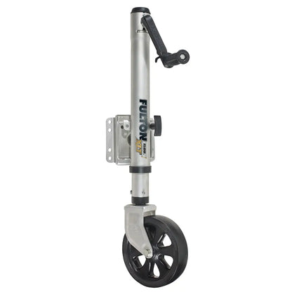 Fulton XLT 1500 lbs. Swing Away Bolt-On Jack w/12" Travel &amp; 8" Poly Wheel - Sharkskin Finish [141133]