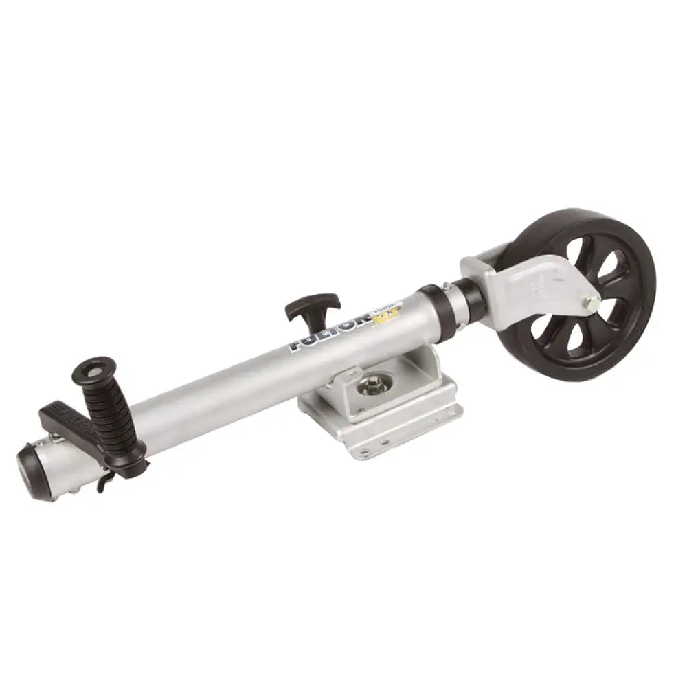 Fulton XLT 1500 lbs. Swing Away Bolt-On Jack w/12" Travel &amp; 8" Poly Wheel - Sharkskin Finish [141133]