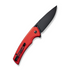 Serene Flipper/Thumb Stud Folding Knife 3.48 Black D2 Drop Point Plain Edge Blade, Black Aluminum Handle