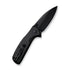 ArcBlast Flipper/Thumb Stud Folding Knife 2.98 Black 9Cr18MoV Drop Point Plain Edge Blade, Black Aluminum Handle