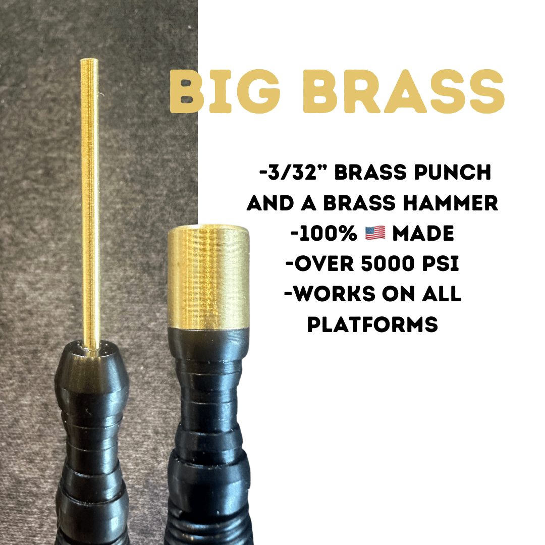 The Takedown Tools: Brass Hammer &amp; 3/32" Brass Rol Pin Punch