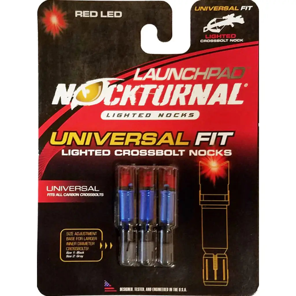 Nockturnal Launchpad Crossbow Nocks Red 3 Pack - Durable and Reliable