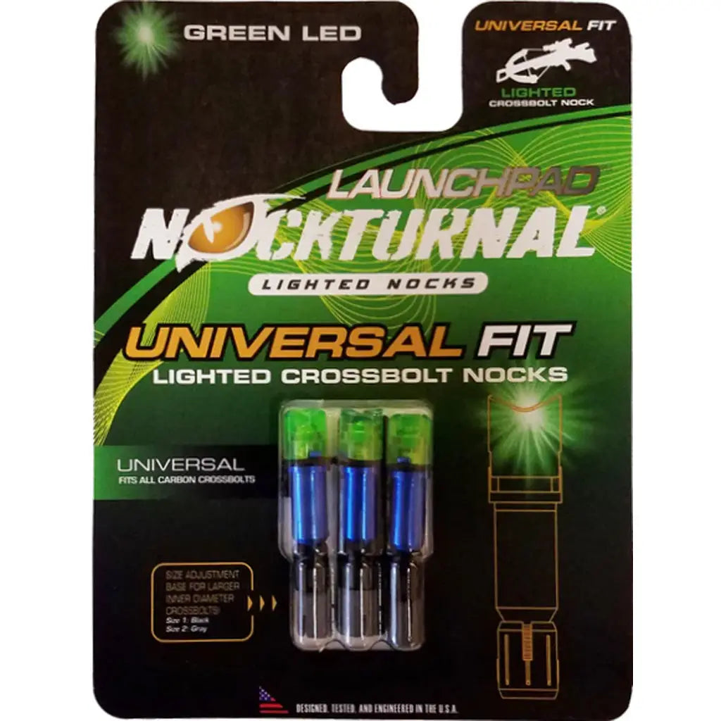 Nockturnal Launchpad Crossbow Nocks Green 3 Pack - Precision Performance