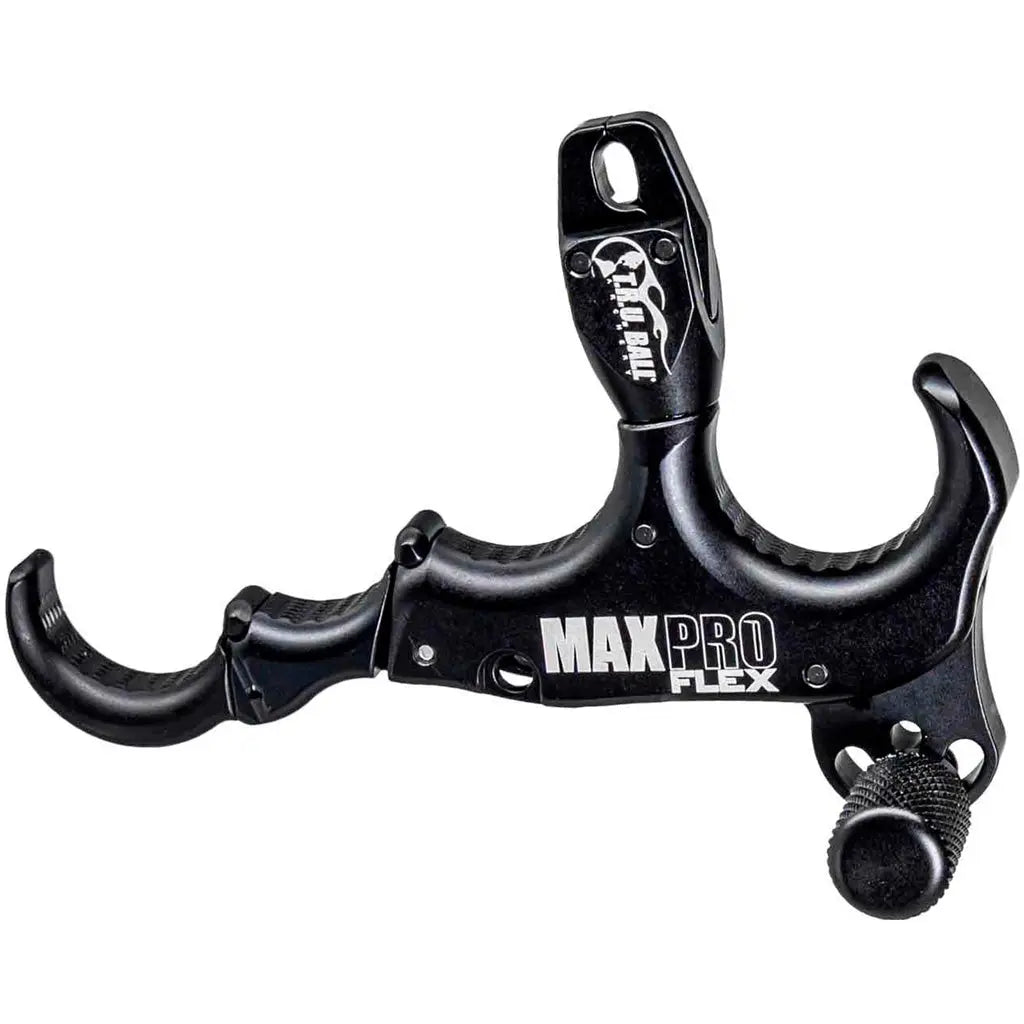 TRU Ball Max Pro Flex Release Black 4 Finger - Adjustable Archery Release