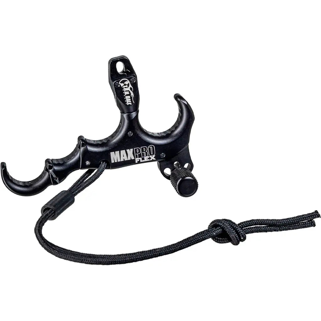 TRU Ball Max Pro Flex Release Black 4 Finger - Adjustable Archery Release