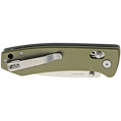 SZCO G10 Rolling Lock Stainless Folder Knife 4.25 in. Moss Green