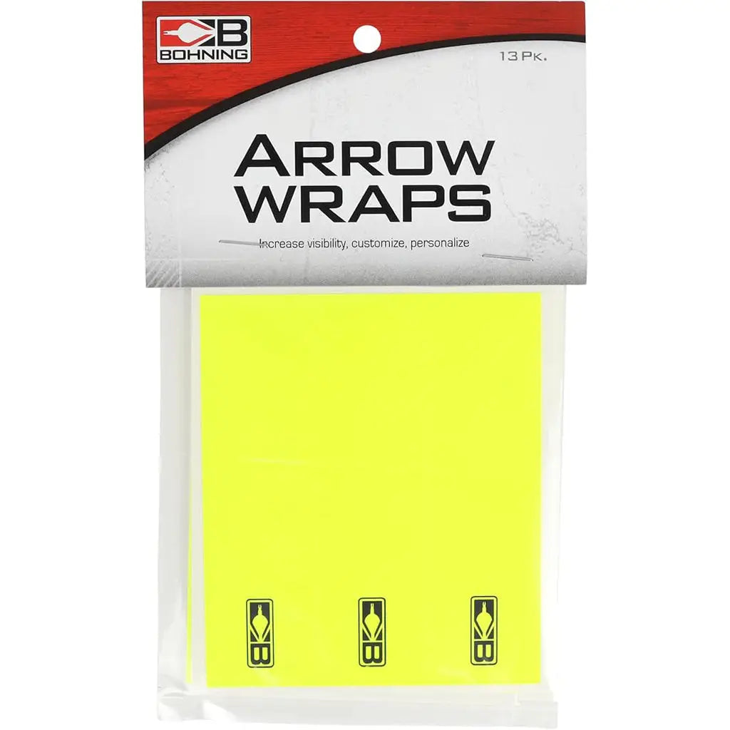 Bohning Arrow Wraps Standard 5.5 in. Neon Yellow 13 Pack
