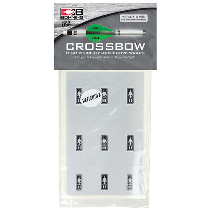 Bohning Crossbow Wraps Reflective - High Visibility Bolt Wraps for Crossbows