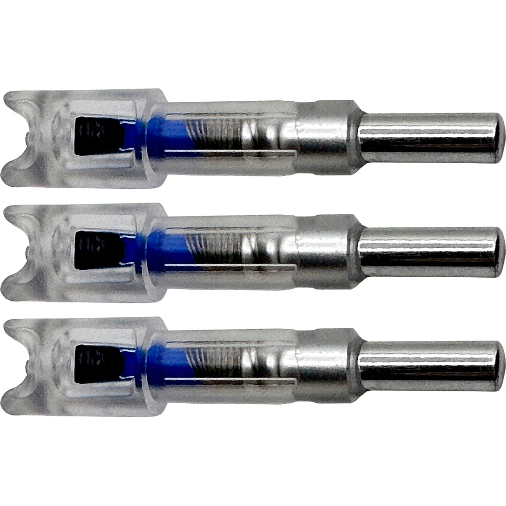 Flex Fletch LIT Lighted Crossbow Nocks .300 Blue * Pack of 3