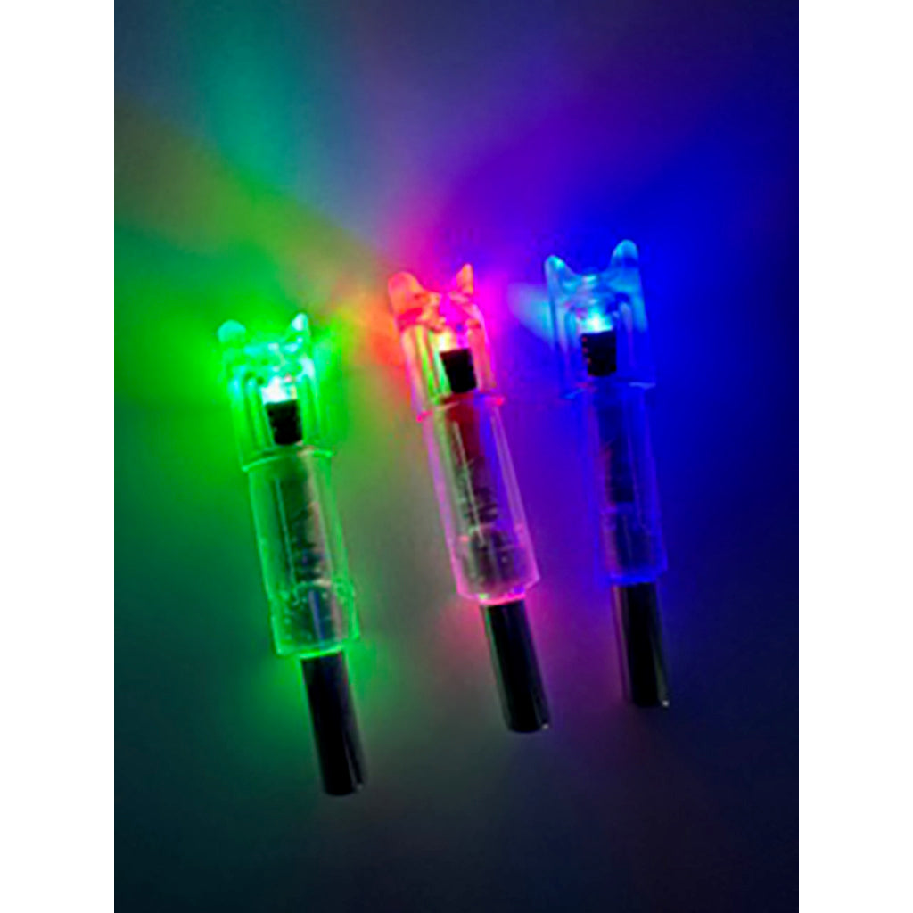Flex Fletch LIT Lighted Crossbow Nocks .300 Blue * Pack of 3