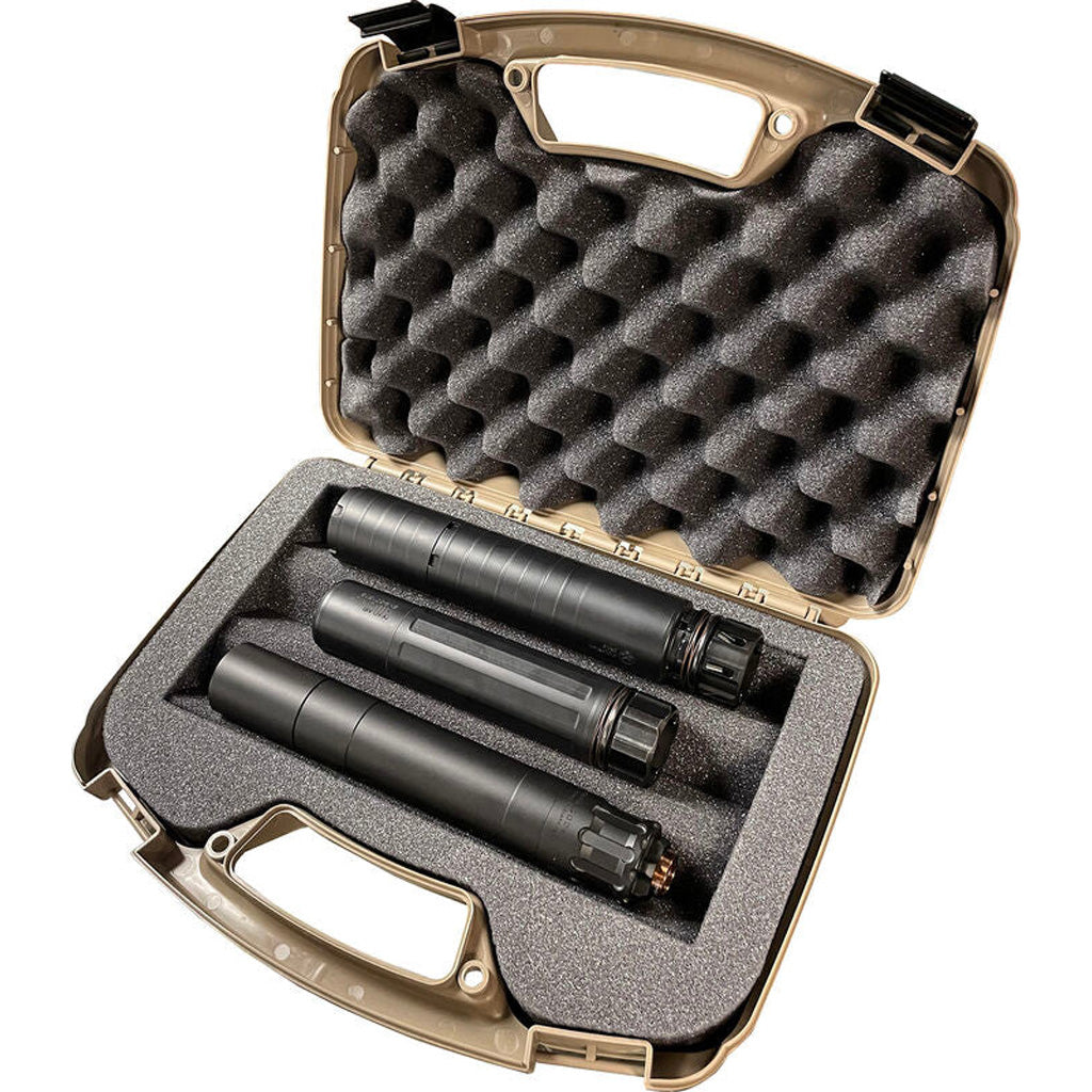 MTM Suppressor Case Dark Earth * Durable Storage for Multiple Suppressors