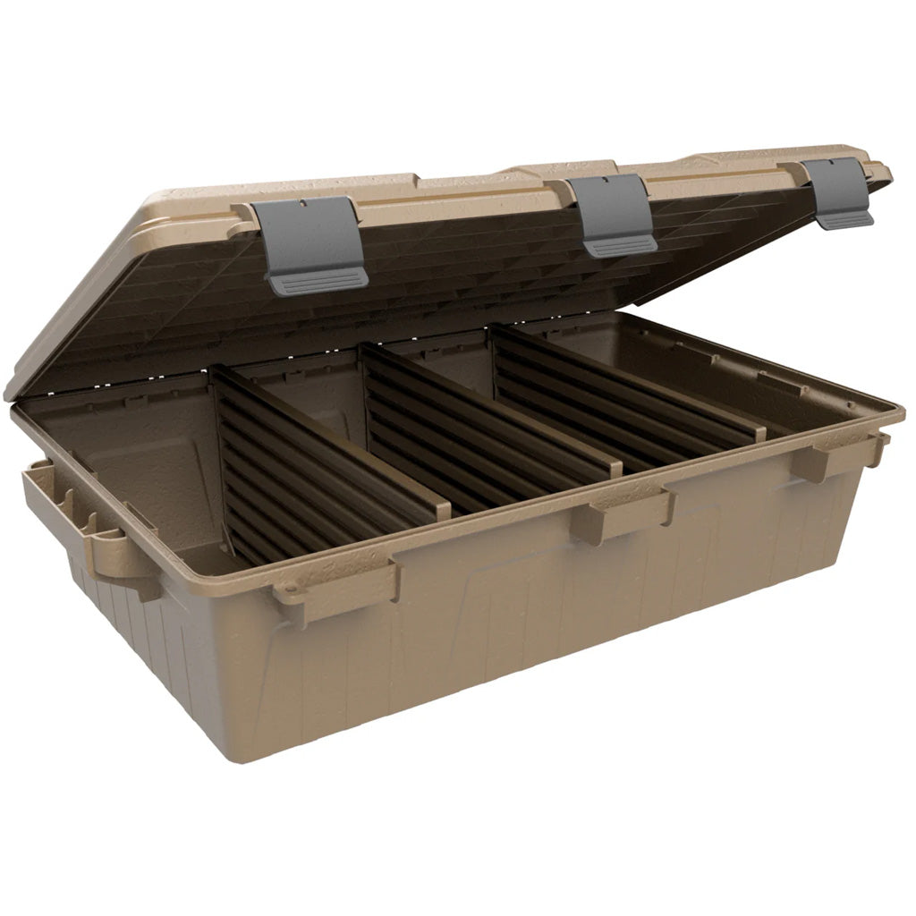 MTM Divided Ammo Crate Dark Earth * Heavy-Duty Multi-Caliber Ammo Organizer with Removable Partitions