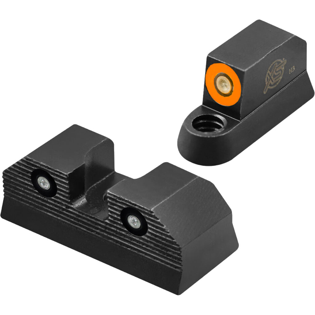 XS Sights R3D 2.0 Pistol Sights Orange for CZ P10 - Standard Height, Steel Construction