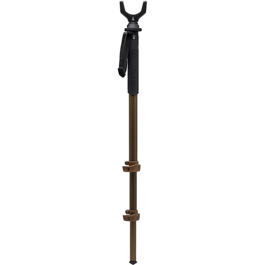 Manfrotto Alpha S.H.O.T. Monopod V Kit Brown - 66 inch Travel Camera Support with V-Shaped Yoke and Spiked Foot