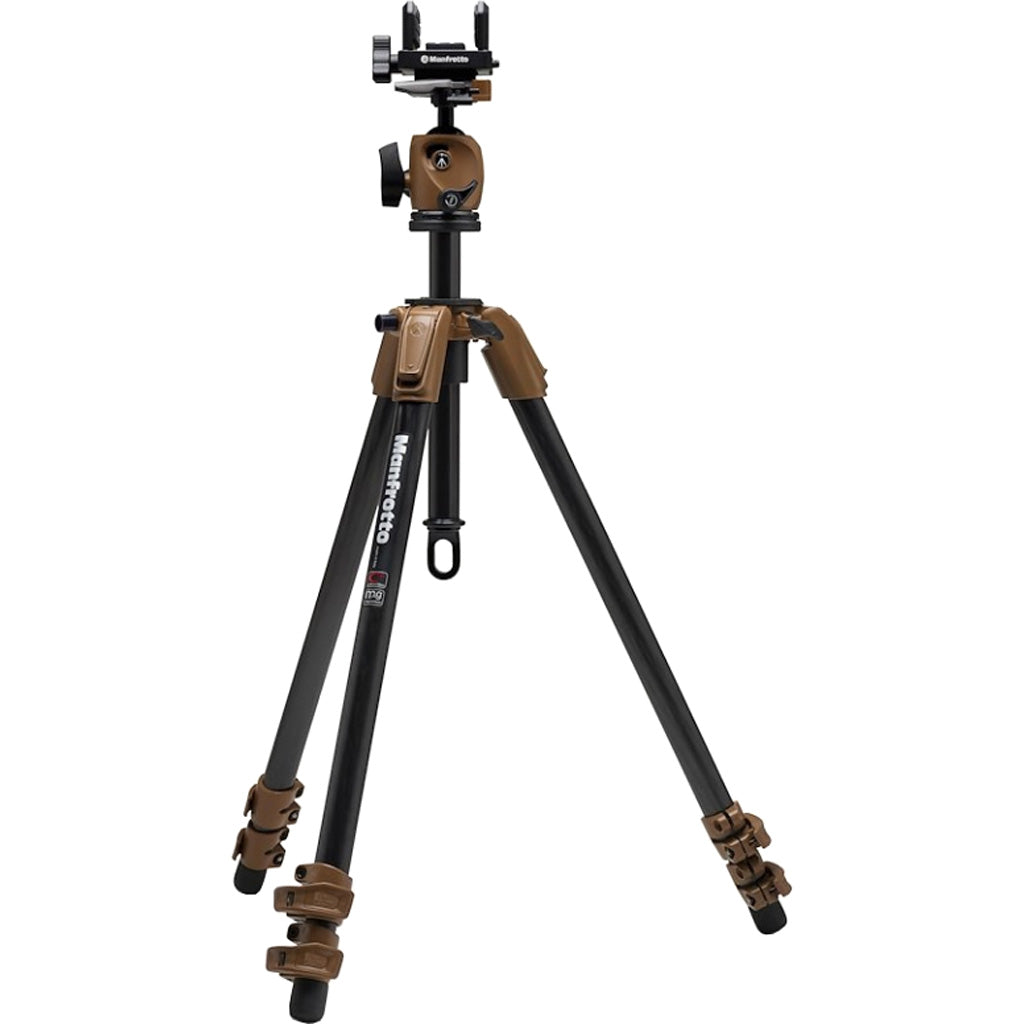 Manfrotto Alpha S.H.O.T. Tripod Ball Head Kit Carbon Brown * Lightweight, Durable Camera Support with Universal Compatibility