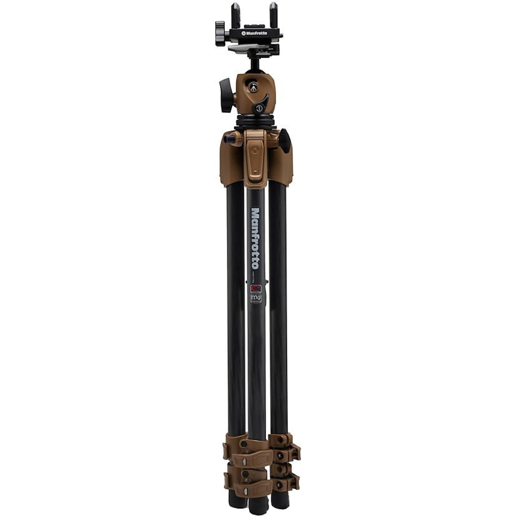 Manfrotto Alpha S.H.O.T. Tripod Ball Head Kit Carbon Brown * Lightweight, Durable Camera Support with Universal Compatibility