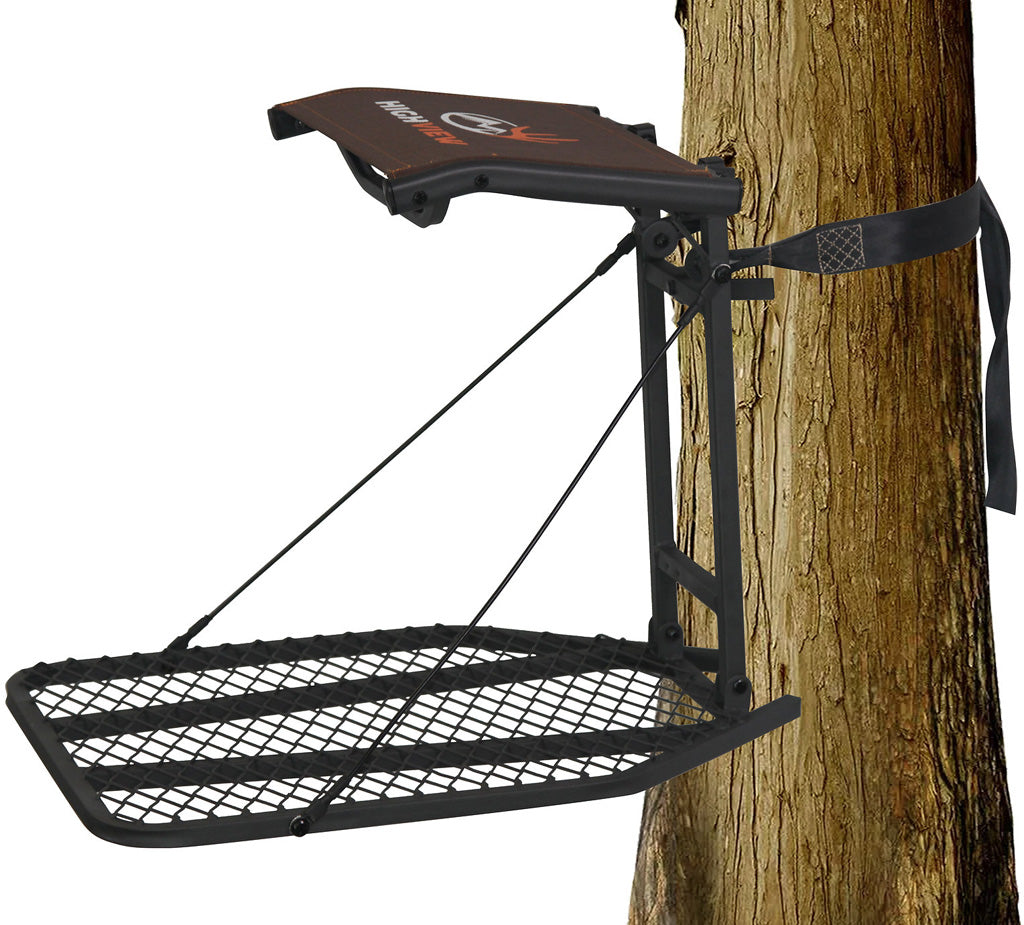 Trophy Treestands High View Harvester Treestand - Lightweight Steel Stand with Flip-up Seat and Easy Setup