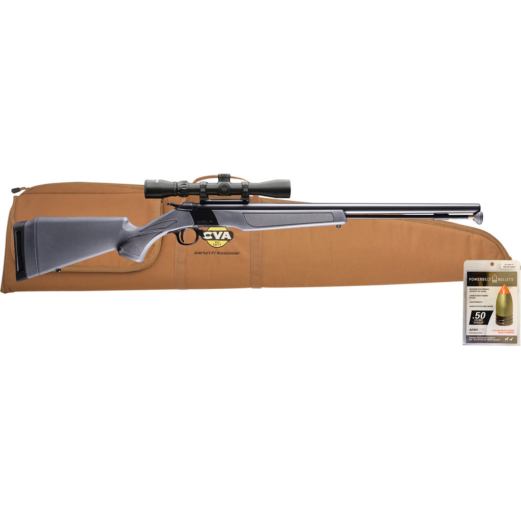 CVA Wolf V2 Muzzleloader Package 50 Caliber with Scope and Smoke Grey Stock