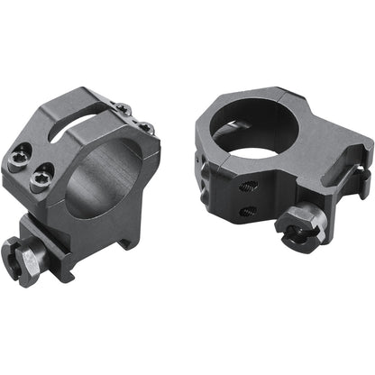 Weaver Classic 4-Hole Skeleton Rings Matte Black 1-inch XHigh Clamshell Pack