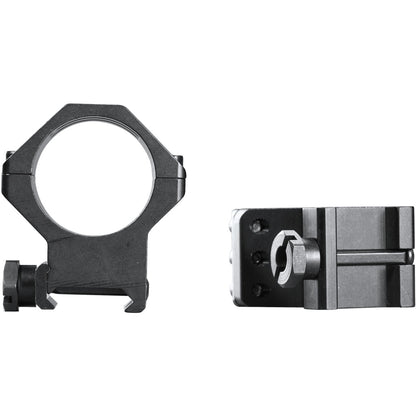 Weaver Classic 6-Hole Skeleton Rings 30mm High Matte Black for Rifles and Optics