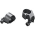 Weaver Classic Detachable Extended Rings Matte Black 1-Inch Medium Top Mount Dual Extension Clam Pack
