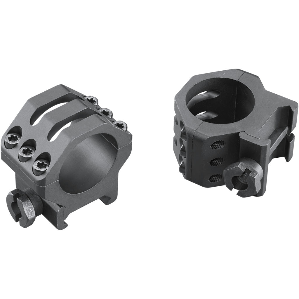 Weaver Tactical 6-Hole Picatinny Ring Mounts for 1-inch Scopes, Matte Black, Medium Height
