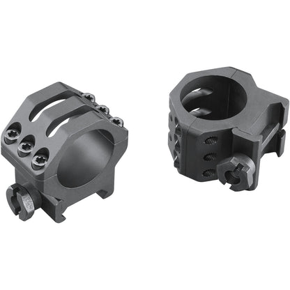 Weaver Tactical 6-Hole Picatinny Ring Mounts for 1-inch Scopes, Matte Black, Medium Height