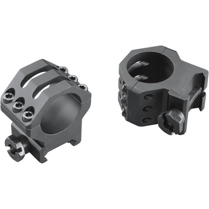 Weaver Tactical 6-Hole Picatinny Rings * 1 Inch High Matte Black for Secure Scope Mounting