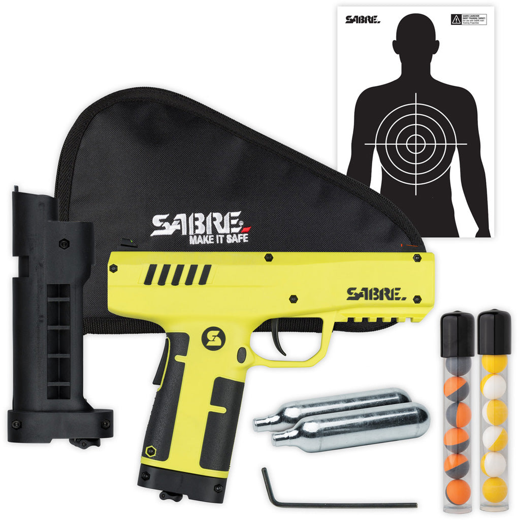 Sabre Compact Launcher Kit - Portable Pepper Spray Self-Defense System with Impact and Cloud Coverage