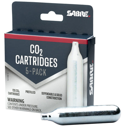 Sabre 12g CO2 Cartridge Pack (5 Count) for Projectile Launchers