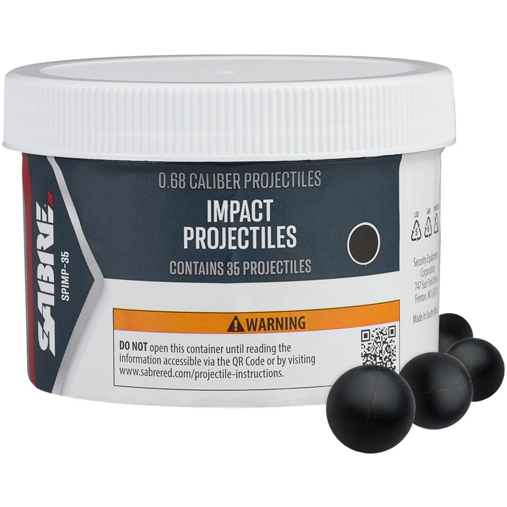 Sabre Impact 0.68 Caliber Projectiles - 35 Count for Home Defense and Training
