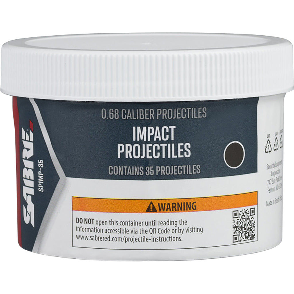 Sabre Impact 0.68 Caliber Projectiles - 35 Count for Home Defense and Training
