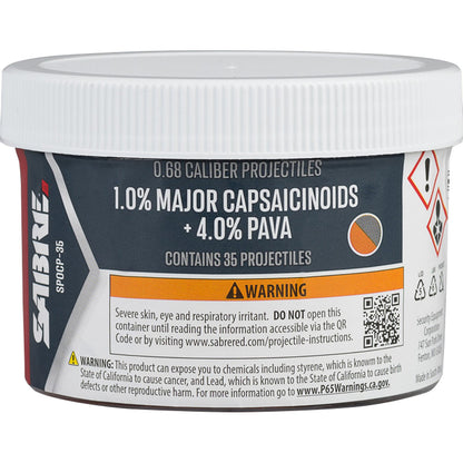 Sabre Red Pepper Projectiles 35 Count * Maximum Strength for Law Enforcement and Personal Defense