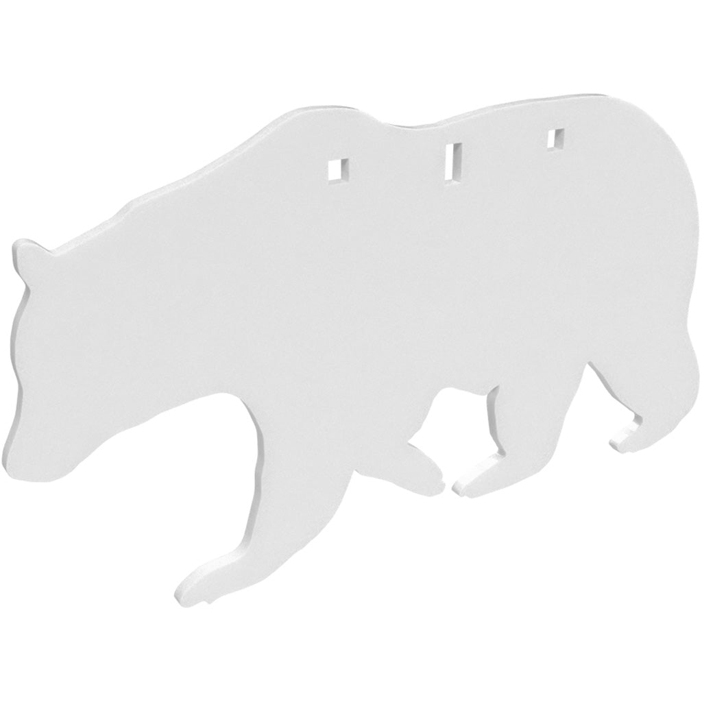 Birchwood Casey Ar500 Silhouette 3-Hole Bear Target - 3/8 inch Steel for Rifle Shooting