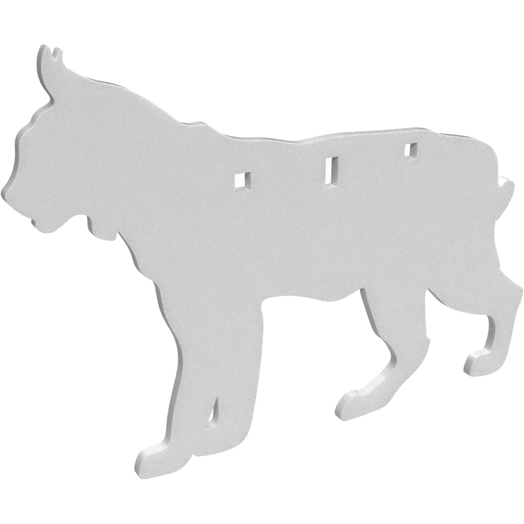 Birchwood Casey Ar500 Silhouette 1-Hole Bobcat Target - 3/8 inch Thick AR500 Steel for Shooting Practice