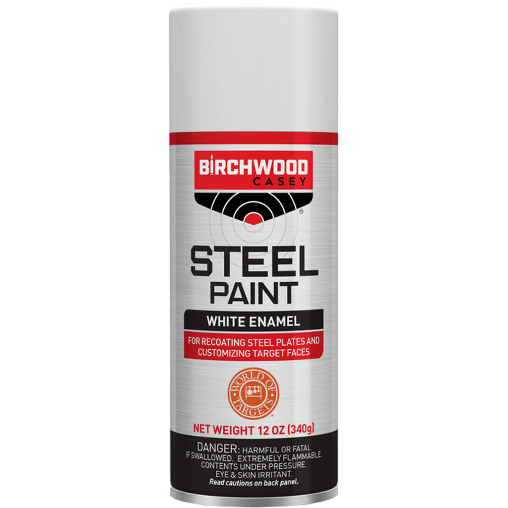 Birchwood Casey Steel Target Paint White * High-Contrast, Fast-Drying Aerosol for Steel Targets