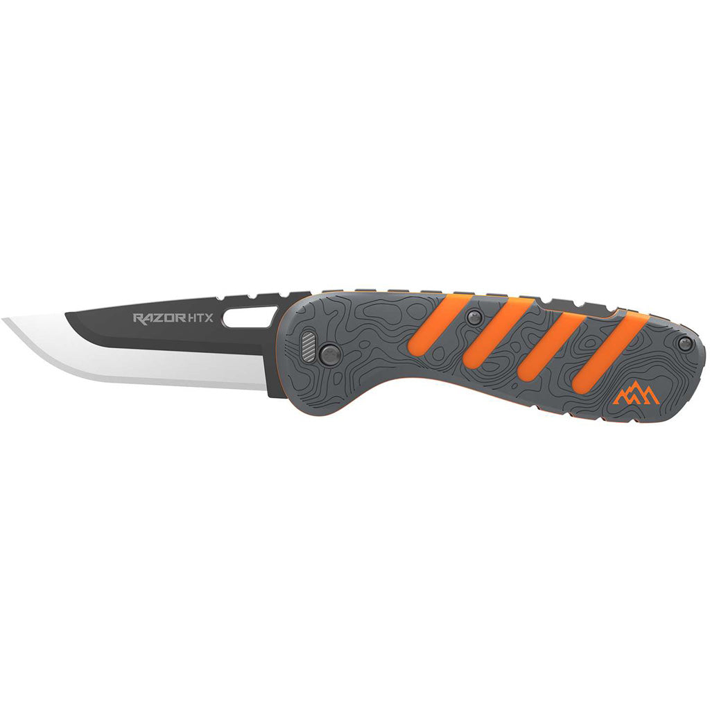 Outdoor Edge Razor HTX 3.0-inch Folding Knife with 6 Blades, Orange/Gray by Outdoor Edge
